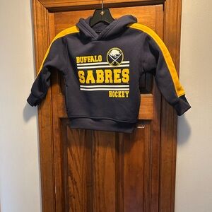 NHL Buffalo Sabres Youth Navy and Gold Pullover Hoodie Size 4T